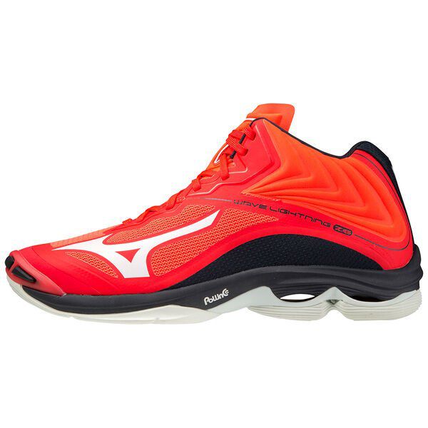 Venta De Tenis Mizuno Hombre - Mizuno Wave Lightning Z6 Mid Ofertas - Tenis Voleibol Rojos/Blancos/Negros